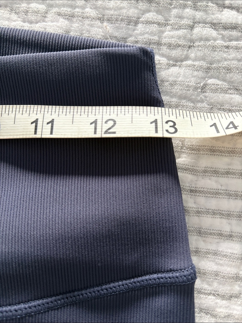 Wilo Ribbed High Waisted Leggings ~ Large ~ Navy - Picture 6 of 8